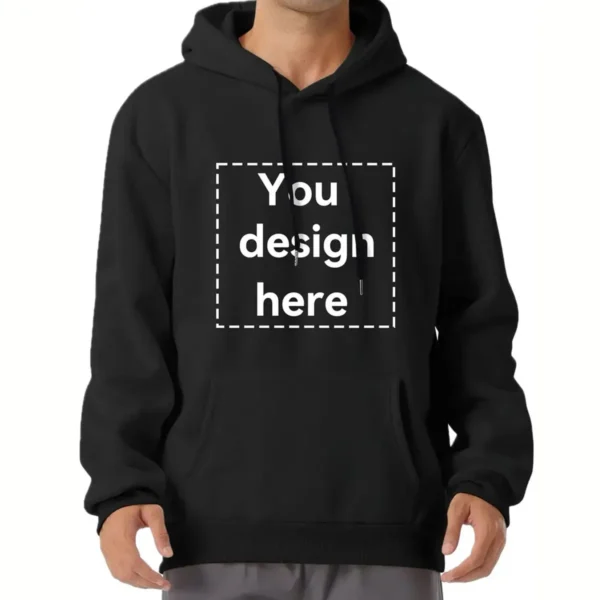 Personalized Design, Hoodie Can Customized Pictures Photos, Men Casual Hoodie Drawstrings Comfortable Fabric Suitable For Daily - Image 4
