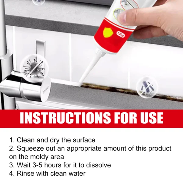 Eco Friendly Mildew Removal Cream Household Anti Mold Cleaner Anti-mildew Tile Stain Agent Wall Mold Remover Deep Cleaning Gel - Image 3