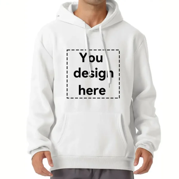 Personalized Design, Hoodie Can Customized Pictures Photos, Men Casual Hoodie Drawstrings Comfortable Fabric Suitable For Daily - Image 3