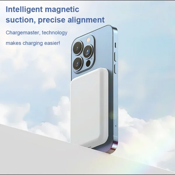 5000 Mah Wireless Magnetic Power Bank, 15 Watt Fast Charging Mobile Power Supply, Portable Magnetic Charger, Suitable for All Apple Devices Adsorption Is Recharged. Outdoor Emergency Power Supply - Image 5