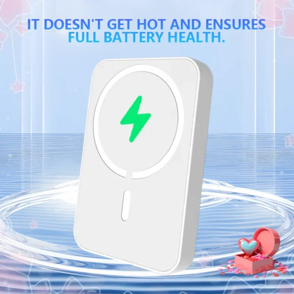 5000 Mah 5W Magnetic Wireless Mobile Phone Power Supply Set with Bracket Digital Display 5000 Mah Power Supply Set - Image 3