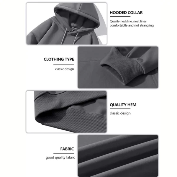 Personalized Design, Hoodie Can Customized Pictures Photos, Men Casual Hoodie Drawstrings Comfortable Fabric Suitable For Daily - Image 5