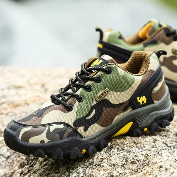 Camouflage Outdoor Camouflage Shoes Men Summer Couple Flat Soft Fashion Hiking Shoes Women Trail Running Shoes Army Green Winter - Image 2