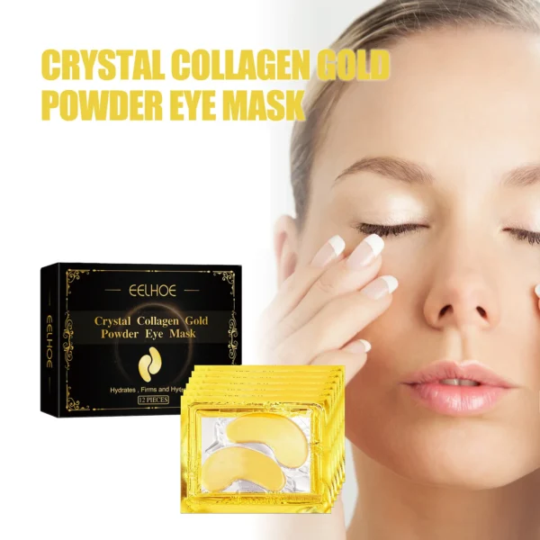 Eelhoe Collagen Gold Eye Mask Elastic And Moisturizing Care Firming Eye Lines Eye Patches Staying Up Late Dark Circles Eye Bags - Image 3