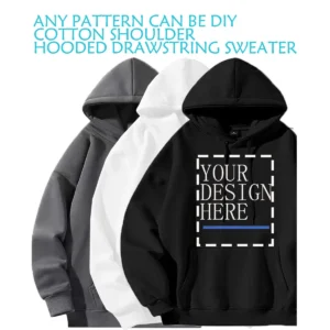 Personalized Design, Hoodie Can Customized Pictures Photos, Men Casual Hoodie Drawstrings Comfortable Fabric Suitable For Daily