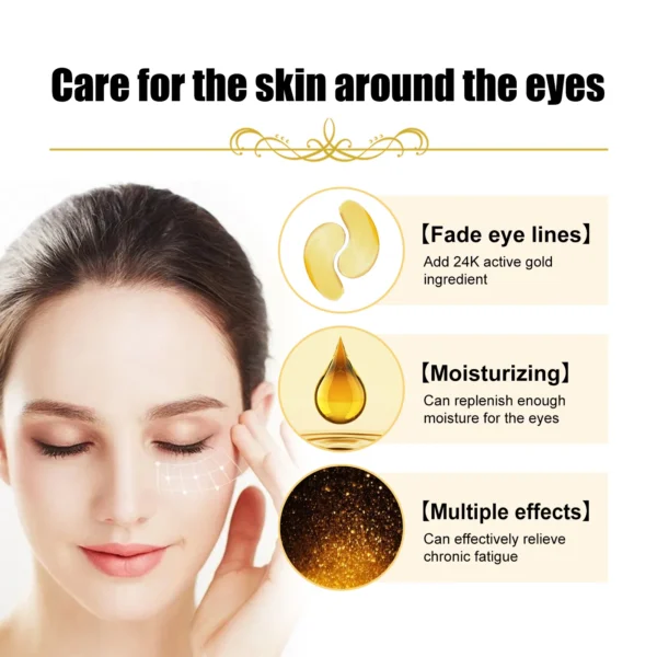 Eelhoe Collagen Gold Eye Mask Elastic And Moisturizing Care Firming Eye Lines Eye Patches Staying Up Late Dark Circles Eye Bags - Image 4