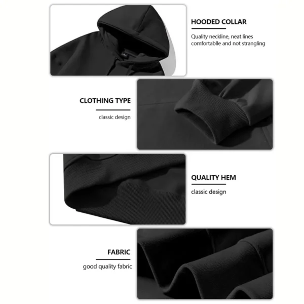 Personalized Design, Hoodie Can Customized Pictures Photos, Men Casual Hoodie Drawstrings Comfortable Fabric Suitable For Daily - Image 6