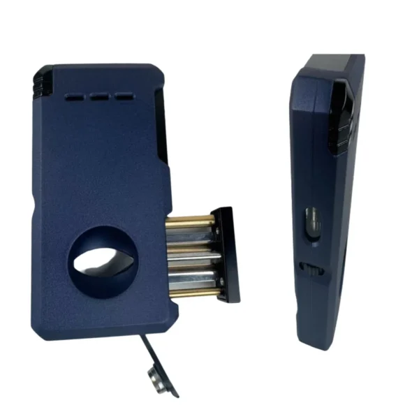 Cigar Torch Lighter, 5-in-1 High multifunction V-cut Cigar Holder Punch Cigar Draw Refillable Jet Flame Butane double torch - Image 6