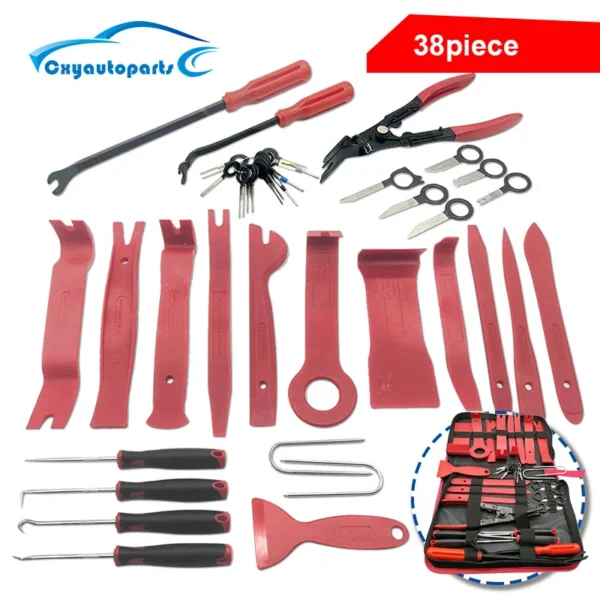 Car tools Car Interior Disassembly kit plastic trim removal tool car clips puller diy Panel Tools for auto trim puller set - Image 2