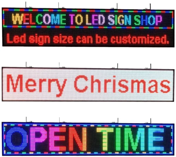 LED Scrolling Display Semi-outdoor Full Color P10 77"X14" WIFI Control Electronic for Business Advertising Board - Image 6
