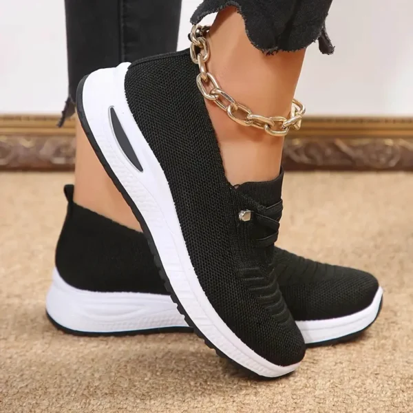 Womens Casual Shoes Lightweight Tennis Running Sports Shoes Spring Summer Mesh Shoes Soft Breathable Comfortable Flat Shoes - Image 3