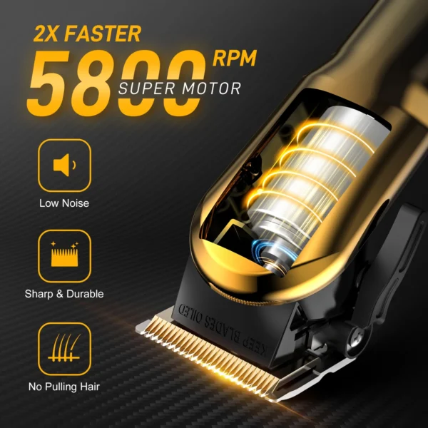 Sejoy Electric Hair Clippers for Men Professional Hair Trimmer Machine Rechargeable Cordless Multifunctional Barber Gift - Image 3