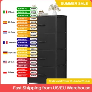 JHK 4 Fabric Living Room Cabinets Layers With Wardrobe Steel Frame Assembly Closet For Clothes Storage Cabinet Of Furniture