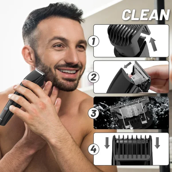 SEJOY Electric Hair Clipper Kit For Men, Adjustable Hair Cut Machine Hair Trimmer Professional Rechargeable Hair Cut Barber - Image 2