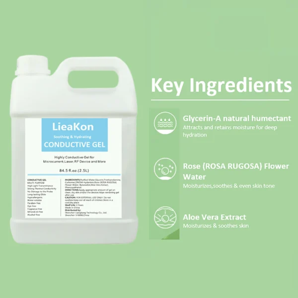 2.5L Gel Conductor Radiofrecuencia y Cavitacion Clear Contact Gel for Ultrasound Beauty Face and Body Skin Care - Image 4
