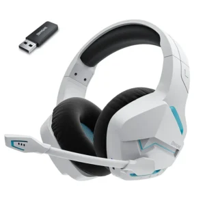 BINNUNE BW01 Wireless Gaming Headset with Mic for PC PS4 PS5 2.4G Bluetooth USB Gamer Headphones with Mic for Laptop Computer