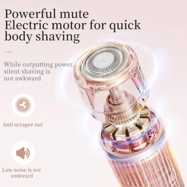 Electric Razor for Women Painless Mustache And Facial Hair Trimmer Leg Bikini Body Epilator Hair Remover for Smooth Skin Clipper - Image 5