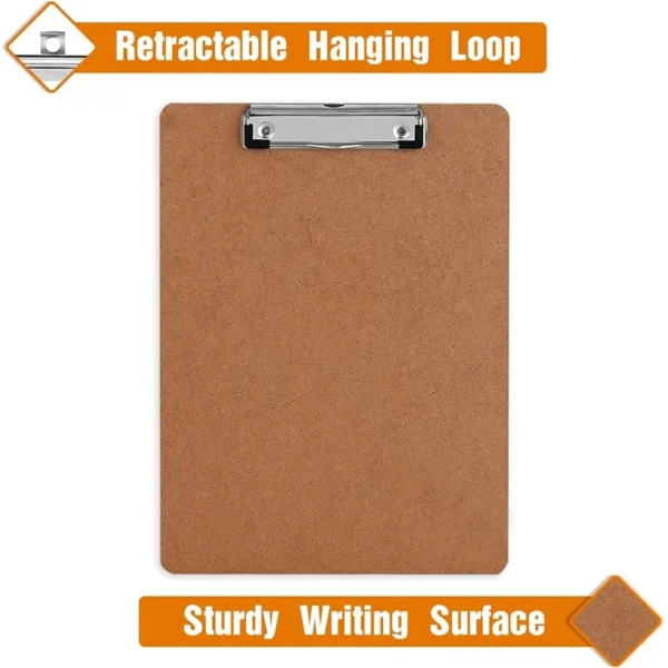 42 Pack Hardboard Clipboards Low Profile Clip A4 Letter Size Eco Friendly Writing Surface School Office Outdoor Use - Image 4