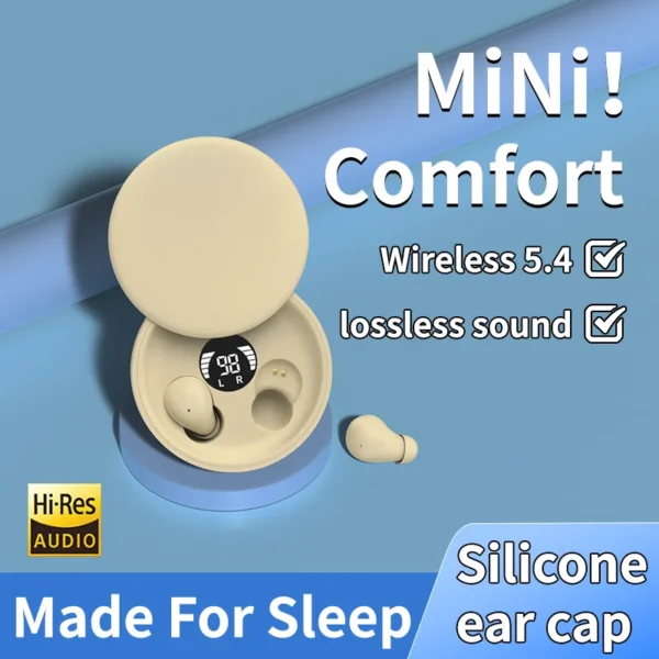 Wireless Bluetooth sleeping Headphones Noise canceling earbuds Hidden Headset Mini Invisible Earphones With Mic Sport Waterproof - Image 5