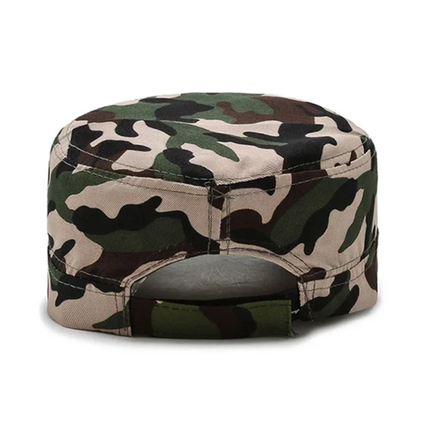 Camouflage Men's Baseball Cap Fishing Hat Cotton Flat Cap Adjustable Outdoor Breathable Visor Sun Protective Hat Summer Sun Hat - Image 5