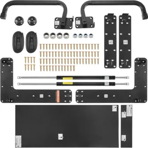 Murphy Bed Kit, Twin Size, Vertical Deluxe DIY Wall Bed Mechanical Hardware Kit, Pneumatic Lever Heavy Duty Bed Frame Support