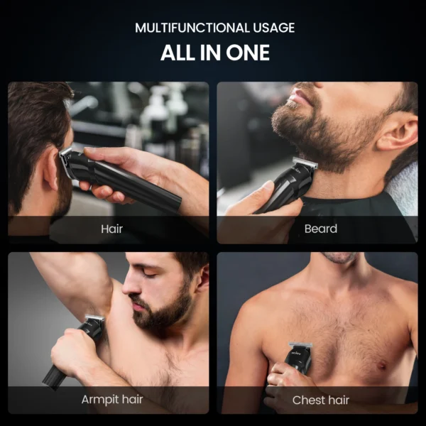 Sejoy Electric Hair Trimmer Kit USB Rechargeable Hair Clipper Professional Barber Adjustable Hair Cutting Machine - Image 6