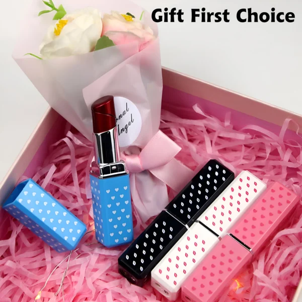 2 Pack of Cute Lipstick Lighter Soft Flame Refillable Butane Unique Gift for Girls,Women,Girlfriends (Without Butane Gas) - Image 2