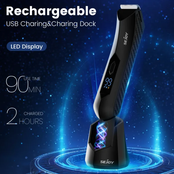 SEJOY Hair Trimmer Men Facial Beard Body Grooming Kits Electric Hair Clipper Nose Ear Trimer Rechargeable - Image 3