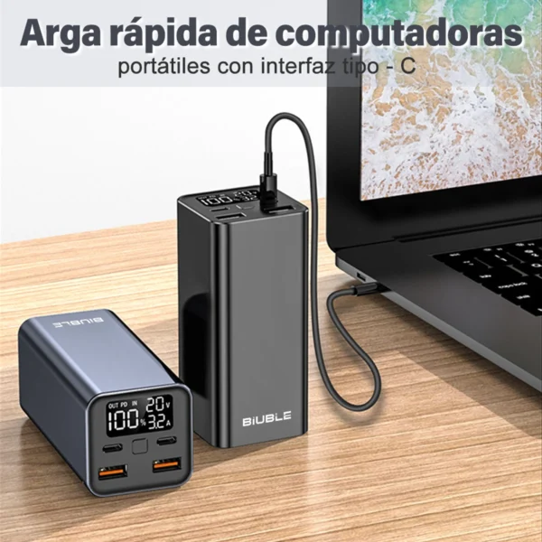65W Mobile Power Bank 30000mAh Type-C Plug Fast Charging FCP SCP Mobile Power Bank Portable External Charger for Smartphones - Image 6