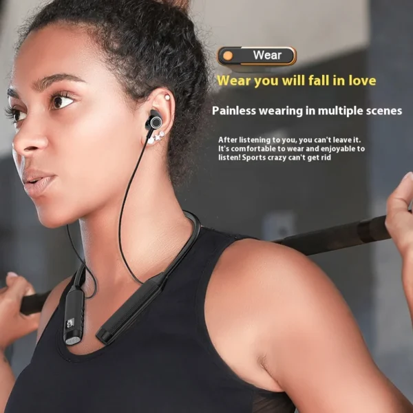 Bluetooth Headphones Wireless Earbuds Neckband In-Ear Earbuds with Mic TF Card Slot Stereo Bass Headsets for Sports Workout Gym - Image 5