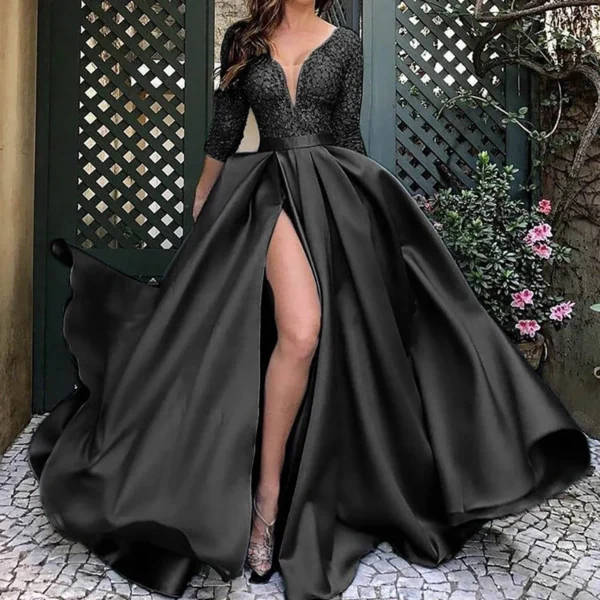 Women'S Elegant Evening Dresses Women'S Fashionable Long Dresses Trailing Evening Dresses Solid Color Floor-Length Dresses - Image 5
