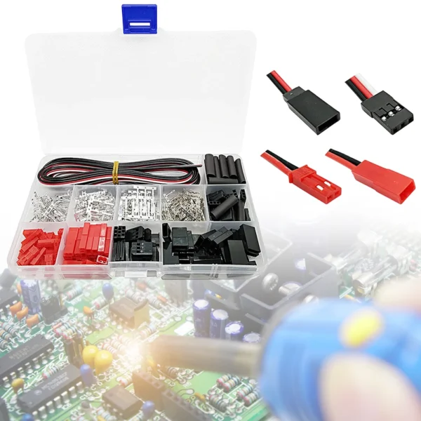 400pcs Servo Connector Socket Crimp Pin Cable Kit 22AWG Wire for JR JST SYP Futaba DIY Servo Extension Cable 2.54mm Terminal - Image 6