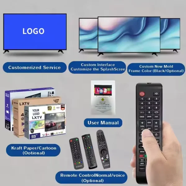 Smart Tvs Television Accept Custom Lcd Led 32 43 50 55 65 Inch HD 2k 4k Smart Android Smart Tv - Image 4