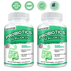 Probiotics 50 Billion CFU Supplement - Supports Digestive Health, Gut Health, Gas & Bloating, 120 Capsules