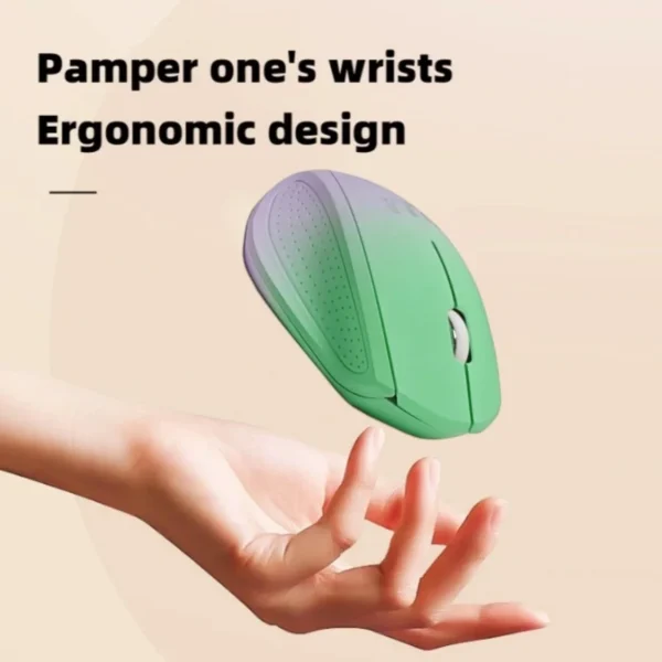 Ergonomic Laptop Wireless Battery Mouse, 2.4G Silent Receiver Laptop Mouse, Portable Mobile Optical Mouse, Laptop, PC, Computer, - Image 5