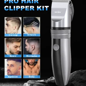 Sejoy Professional Electric Hair Trimmer Cordless Men's Hair Clipper Beard Trimmer Stainless Steel Blades Quiet Motor