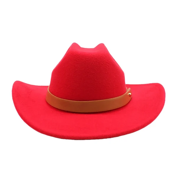 New Straight Cowboy Hat British Style Fedora Flat Top Black Top Hat European And Style Hat Cowboy Hats For Women With String Hot - Image 5
