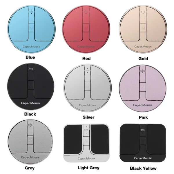 Portable Silent Mouse 3 Mode BT 5.2/2.4G/USB Mini Capacitive Mouse Ultra Thin Wireless Computer Mouse Rechargeable for Laptop PC - Image 3