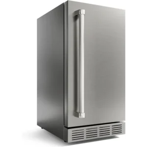 15 Inch Outdoor Refrigerator,Weather Proof Stainless Steel Beverage Beer Cooler Under Counter Fridge,Indoor/Outdoor Refrigerator