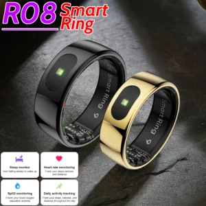 Smart Ring R08 Womens Men Electronic Smartring With Charging Case Blood Oxygen Pressure Health Monitor for Xiaomi Samsung Phone
