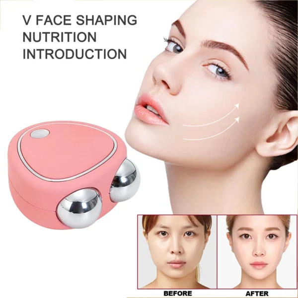 Ems Micro-current Beauty Instrument Lifting Firming Rf Double Roller Massager Slimming Device Wrinkle Remover Skin Care Tools - Image 3