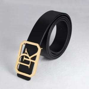Customized Personalized Letters Design Double Buckle Unisex Accessories For Friend High Quality PU Leather Belt Stainless Steel