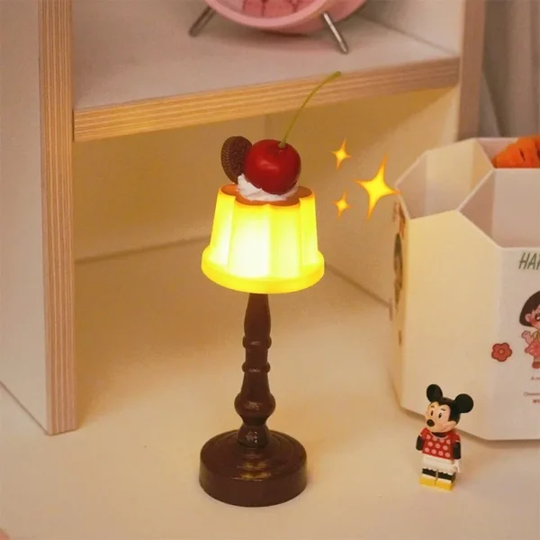 Pudding LED Night Light Desk Lamp Battery Powered Bedside Lamp Cute Sleeping Light for Kids Bedroom Bar Decor as Gift Ornament - Image 2