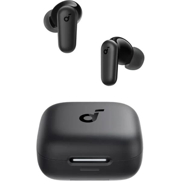 Noise Cancelling Earbuds, Strong and Smart Noise Cancelling, Powerful Bass, 45H Playtime, Bluetooth 5.4 (Black)