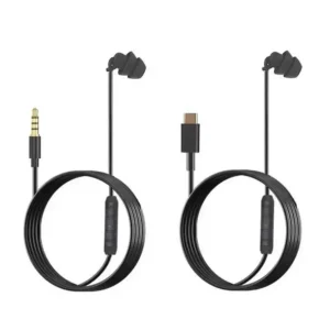 3.5mm Single Side Earbud Headsets With Mic Type C Connector Wired Earphones Soft Silicone In-Ear Headset USB C Single Headphones