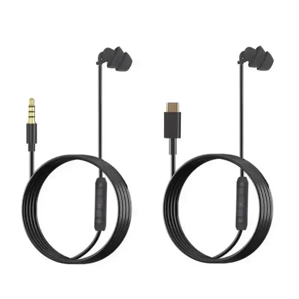 3.5mm Single Side Earbud Headsets With Mic Type C Connector Wired Earphones Soft Silicone In-Ear Headset USB C Single Headphones