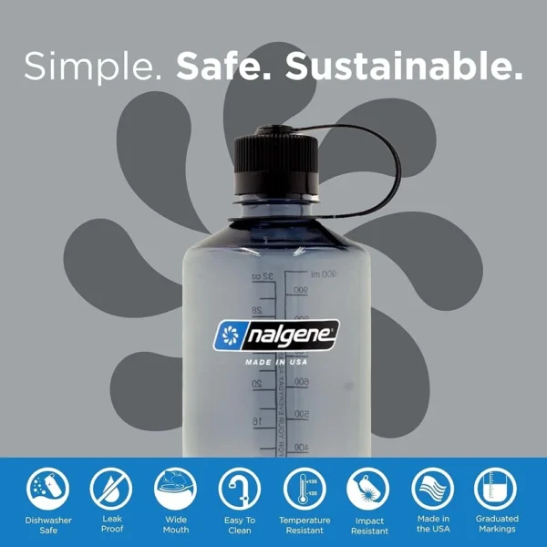 Sustain Tritan BPA Free Water Bottle 32 OZ Made from 50 Percent Plastic Waste Safe Durable Lightweight Cold Warm Beverages - Image 4