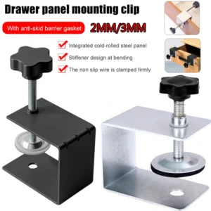 1/2pcs Stainless Steel G-shaped Drawer Panel Mounter Clip Drawer Front Installation Clamp Hardware Durable DIY Woodworking Tools