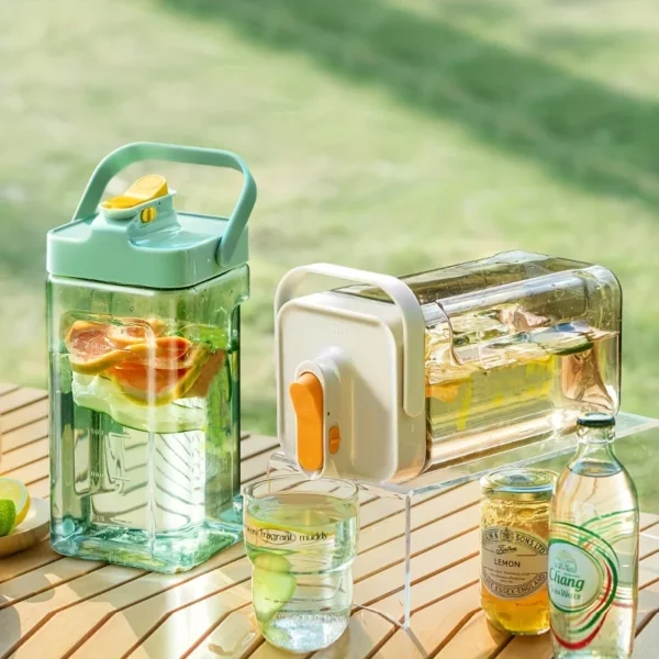 Leak-Proof Beverage Dispenser With Spigot - Bpa-Free, Ideal For Iced Tea & Juice