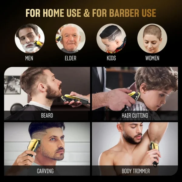 Sejoy Electric Hair Clippers for Men Professional Hair Trimmer Machine Rechargeable Cordless Multifunctional Barber Gift - Image 5